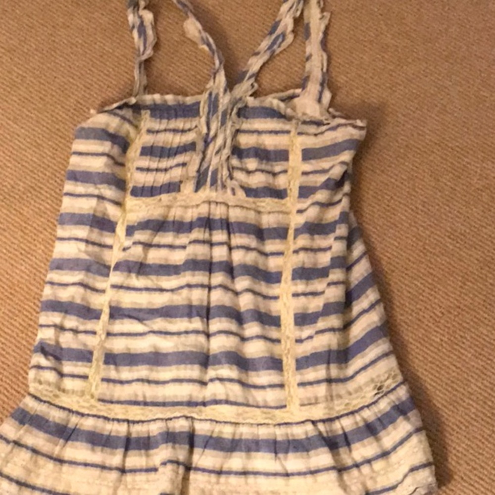 Revolve dress in blue and white